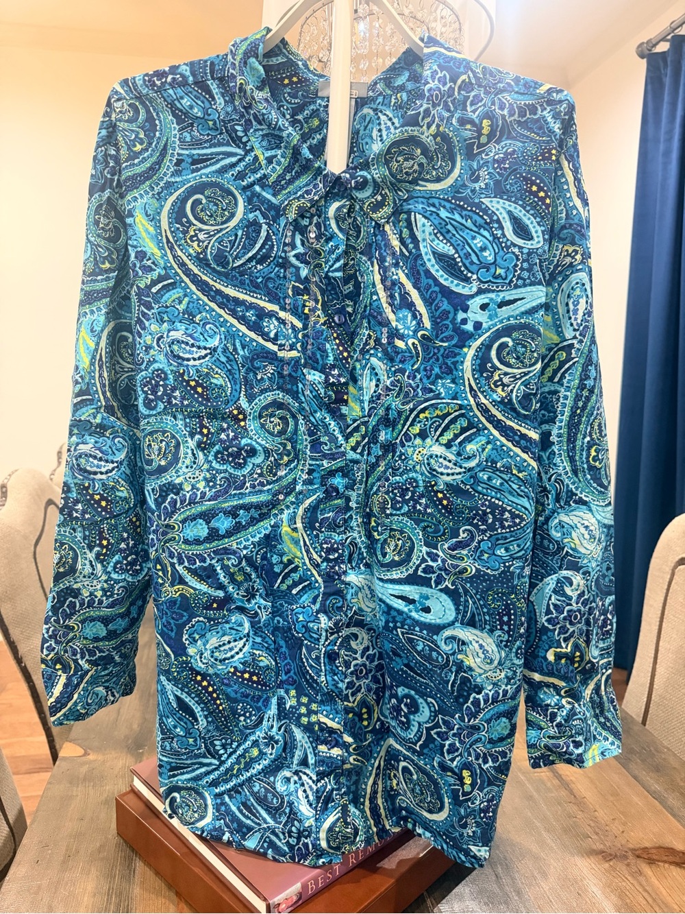 Catherines Blue Paisley Blouse